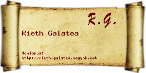 Rieth Galatea névjegykártya